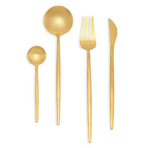 Unique Design Elegant Golden Cutlery Luxury Kitchen <strong>Flatware</strong> Italy Design Handmade Forged Stainless Steel <strong>Chinese</strong> Handle