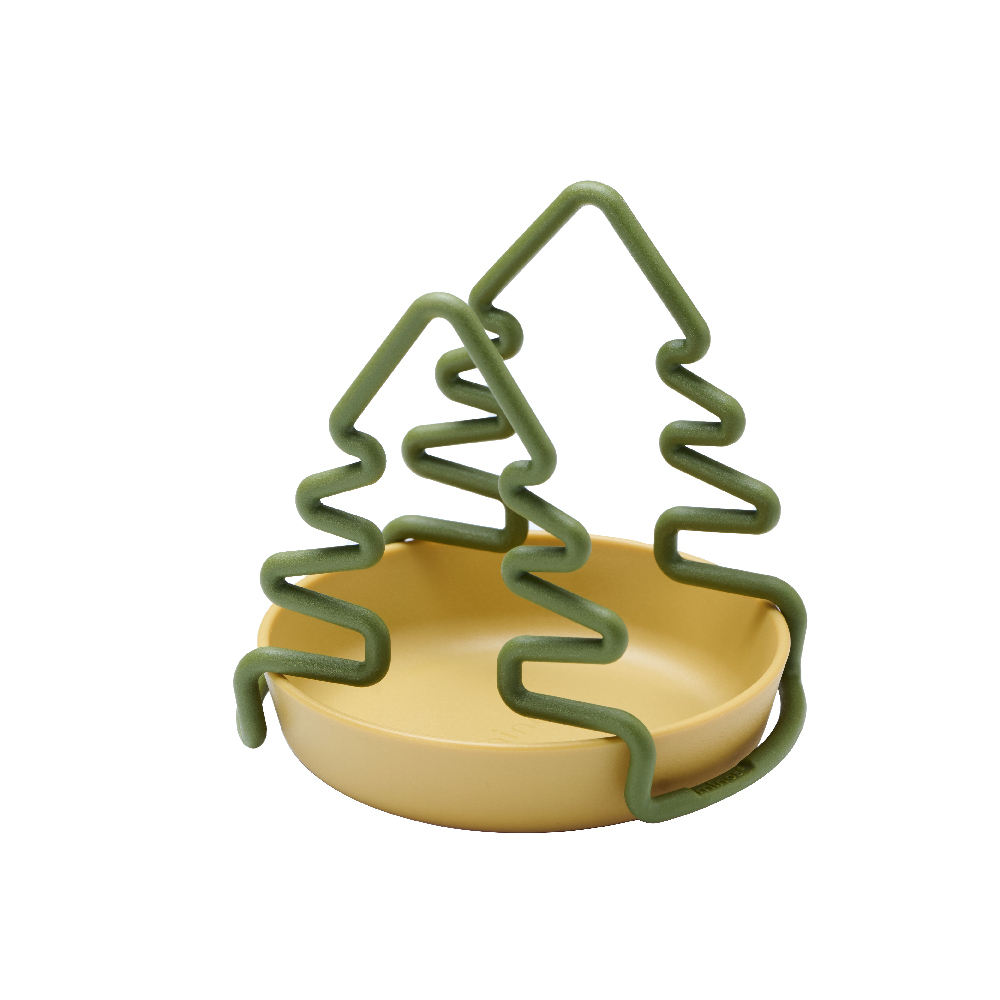 ชั้นวางสีเขียว + ถาดสีกากี