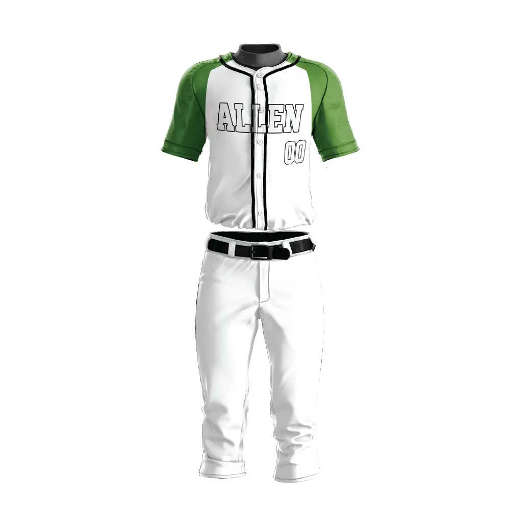 Servicio OEM ropa deportiva diseño personalizado tamaño uniforme de béisbol nuevo modelo precio de fábrica poliéster uniforme de béisbol con logotipo personalizado