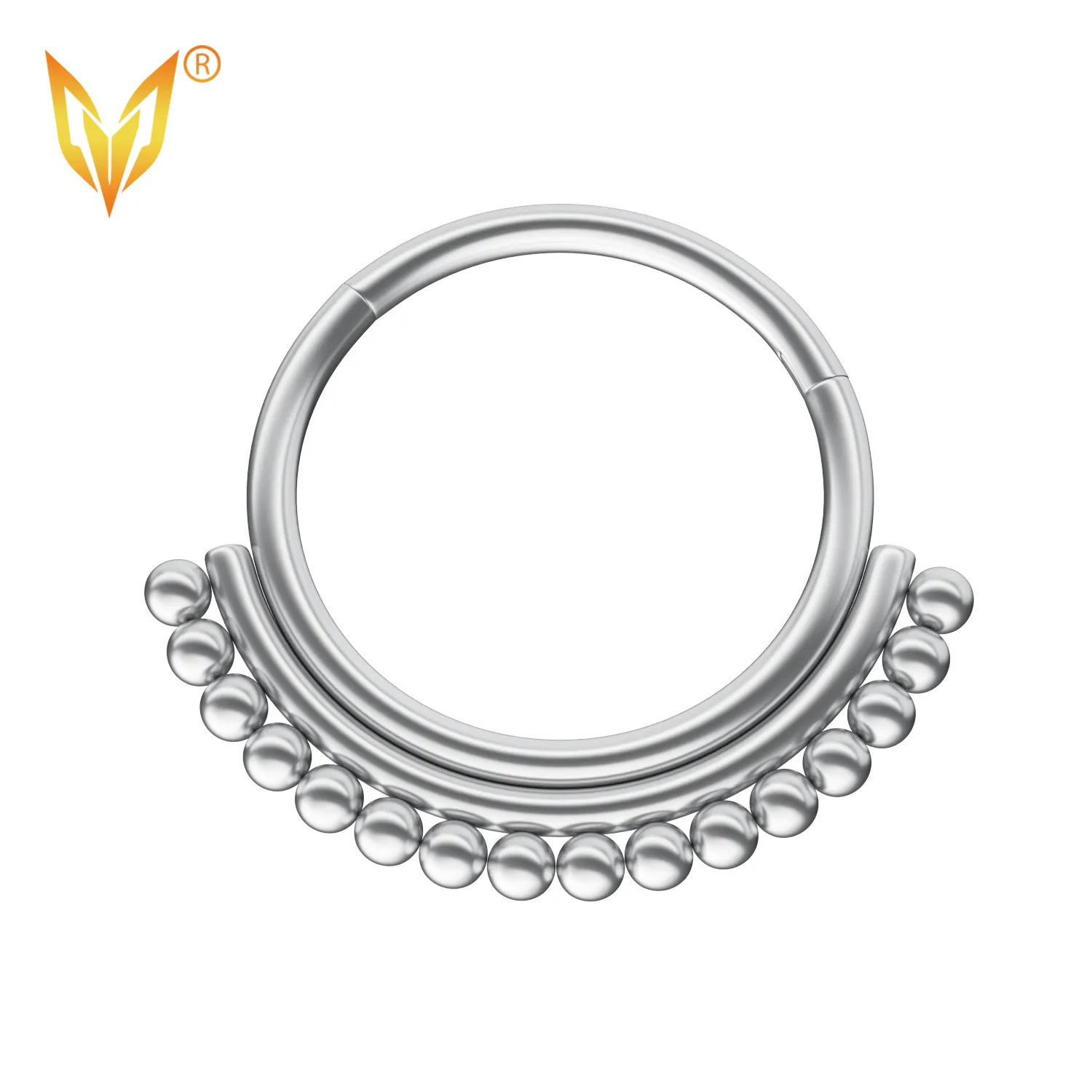 LDOIT ASTM F136/G23 Titanium Hinged Segment Hoop Tribal Asia Ball Hinged Clicker Ring Nose Cloued Nombril Rings Earrings Jewelry