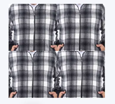 Chemise à carreaux de grande taille pour hommes, élégante et quotidienne, col zippé de haute qualité et fabriquée en Turquie