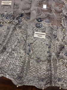 インドのパキスタンの最新ネット刺Embroideredレヘンガと重い手仕事とシーケンスワーク売れ筋ドレス2023 - Product Image 5