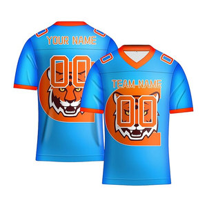 Özel futbol forması Trendy kaplan erkekler için kendi özel ad numarası eklemek örgü T-Shirt OEM hizmeti mevcut - Product Image 5