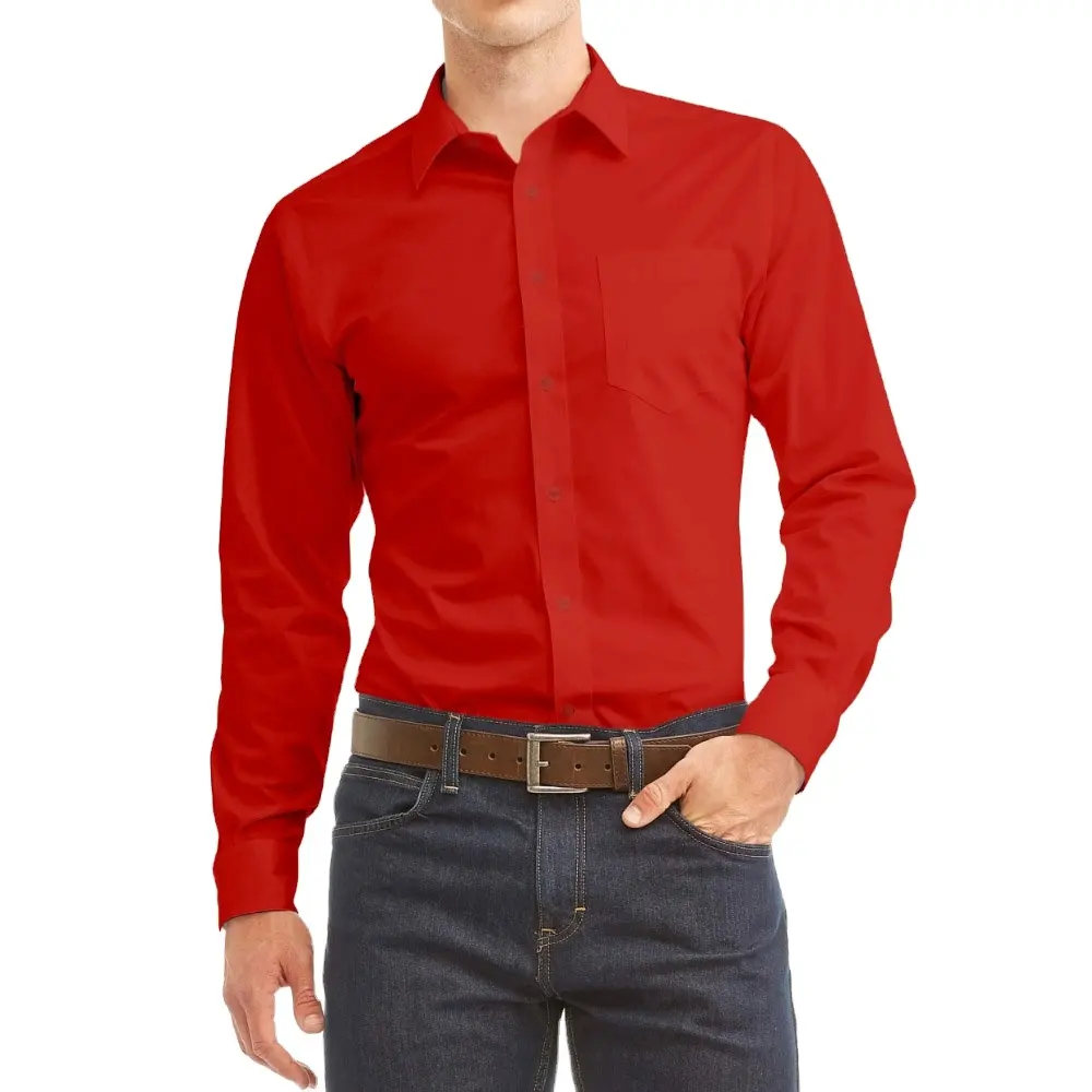 מחיר מכירה שלם כפתור למעלה גברים חולצות שרוולים ארוכים קיץ כותנה ללבוש חולצת כפתור למעלה חולצה חיצונית מזדמנת כפתור למעלה