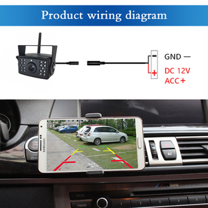 Wireless <strong>Backup</strong> Camera Night Vision WiFi Mobile Phone Display Wireless Installation Built-in WIFI Easy to <strong>Install</strong> for Truck Bus - Product Image 4