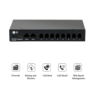 <strong>8CH</strong> <strong>FXO</strong> VoIP Analog Gateway Connect Telecom Operator Phone Lines to IP Telephony Networks - Product Image 5
