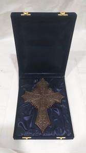 Handmade Metal Brown 9&quot; <strong>Cross</strong> Wall Hanging I Metal Antique Holy <strong>Cross</strong> Supplier - Product Image 3