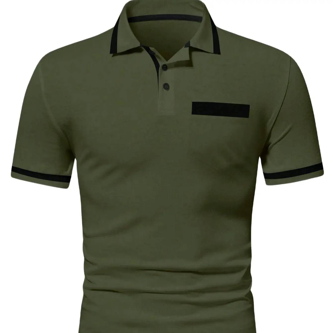 Polo de hombre con ribete de contraste para hombre con personalización llegada mejor ropa de verano de gran tamaño Polo para hombre tela de piqué