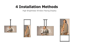 High Brightness 55 65 75 Inch <strong>LCD</strong> <strong>Display</strong> for Window Advertising and Subway Use Focusing on Digital Signage Hanging <strong>Display</strong> - Product Image 5