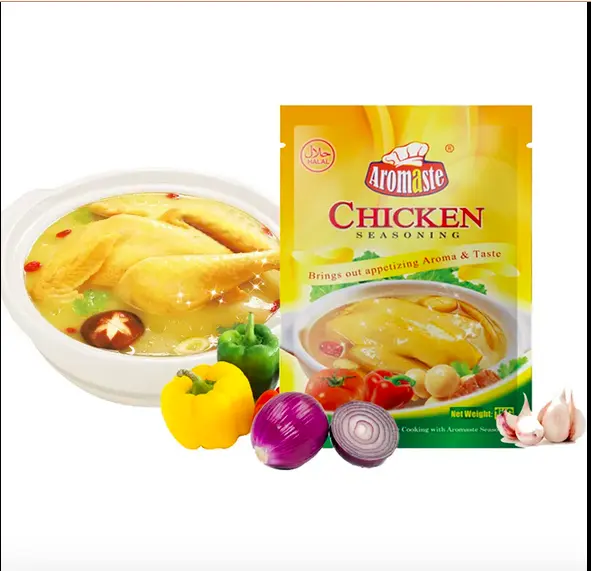 थोक उच्च गुणवत्ता वाला मसाला क्यूब चिकन स्वाद 4जी बोउलॉन स्वाद बढ़ाने वाला चिकन स्टॉक पाउडर