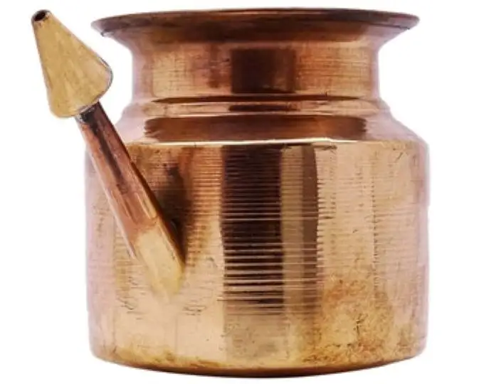 Kalash logam murni untuk Pooja lapis perak Lota polos Sangli Kalasha untuk Puja (90gm) Pot Kalash perak Jerman