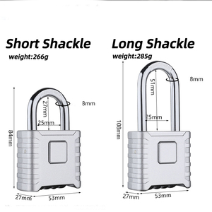 Factory Short Long Shackle <strong>Bottom</strong> <strong>Code</strong> Push Button 4 Digit Combination Padlock for Gate - Product Image 3