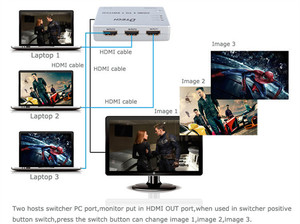 DTECH 5 Port Hub Box Switch 250MHz 4K Video 5 Entrada 1 Salida 5x1 MINI HDMI Switcher
