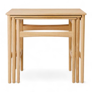 Handcrafted Console Nesting <strong>Table</strong> <strong>Set</strong> of <strong>3</strong> with Teak Wood a in Smooth Sanding and Dried Wood Nested Side <strong>Table</strong> for Living Room - Product Image 2