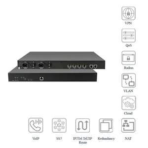 2E1/T1/PR/ SS7 VoIP Media GATEWAY อินเทอร์เฟซ IP ที่ใช้ SS7การส่งสัญญาณดิจิตอล PRI VoIP GATEWAY ใน1U พื้นที่ - Product Image 2
