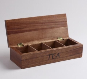 Hộp Đựng Trà Bằng Gỗ Hộp Sắp Xếp Đựng Trà 4 Ngăn Có Nắp Trong Suốt Hộp Đựng Trà Túi Đựng Cà Phê - Product Image 4