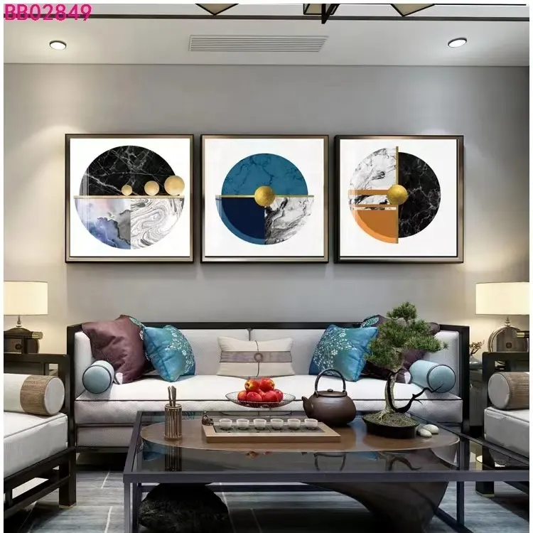 Sala de estar Decoração Home Luxo Lona Ouro Cartaz Moderna Wall Art abstrato ainda vida cristal porcelana pintura