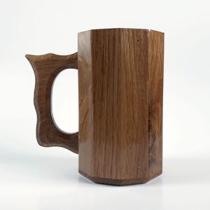 UNIQUE WOOD VIKING DRINKING TUMPER MUG手作り無垢材ハンドルウッドカップコーヒーティー用ミルクキャンプ用クリスマス