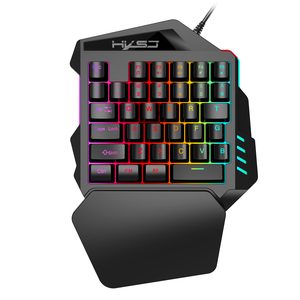 HXSJ con una sola mano RGB retroilluminato 35 tasti tastiera da gioco portatile Mini ergonomico Controller per PC con interfaccia USB per i giocatori - Product Image 2