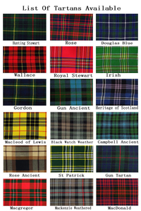 2025 kilts สำหรับผู้ชายสวมใส่แบบดั้งเดิมและแบบสบายๆมีให้เลือก45 + ผ้าตาหมากรุกแท้