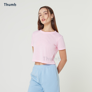 Áo Crop Top Nữ 2023 Dành Cho Thăng Hoa Trống Hoặc Tùy Chỉnh Logo 100% Áo Thun Polyester Chất Lượng Cao Sản Xuất Tại Thái Lan - Product Image 2