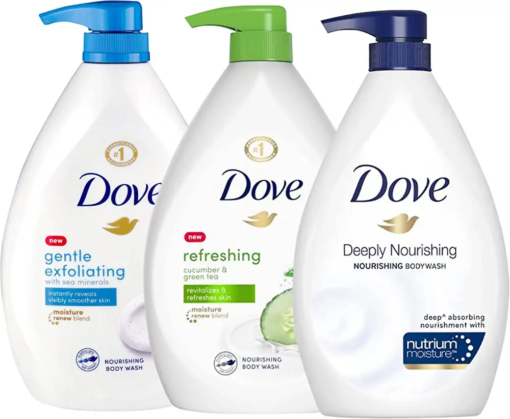 Groothandel Dove Body Wash Variétépakket Met Een Waarde Van 3 Verschillende Smaken