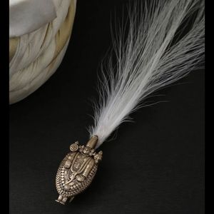 Metal Custom Made Designer Kalangi (Turban/Sahara/Safa) <strong>Brooch</strong>, Wedding - Product Image 5