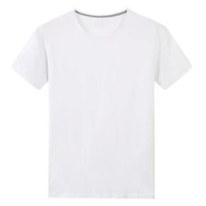 简约100% 纯棉男女夏季t恤短袖2025圆领 - Product Image 1