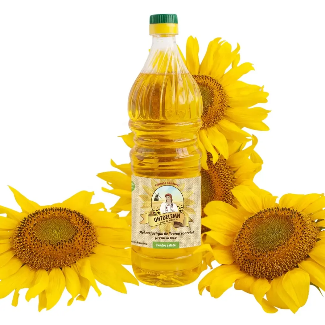 Botella de plástico Embalaje Planta de Ucrania 100% Pureza 5L Cocinar freír Girasol Aceite de alimentos para animales con 24 meses de vida útil