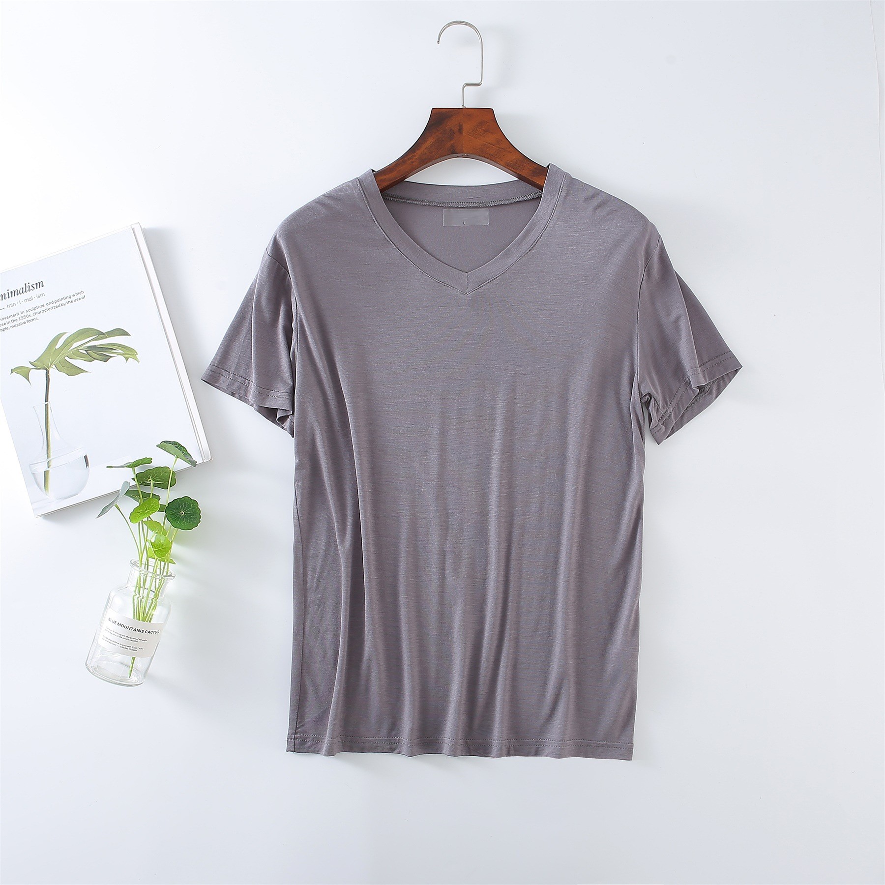 Dark Gray V-Neck