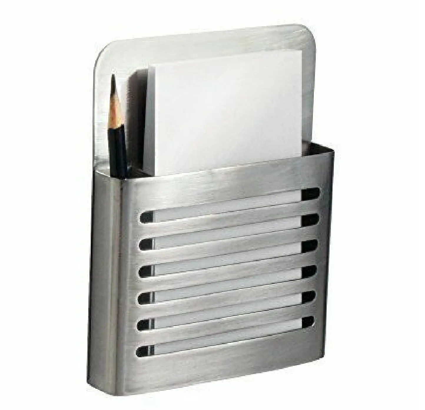 Silverware alat tulis kantor Desktop baja tahan karat kotak penyimpanan pensil kualitas Premium tempat pena dipasang di dinding