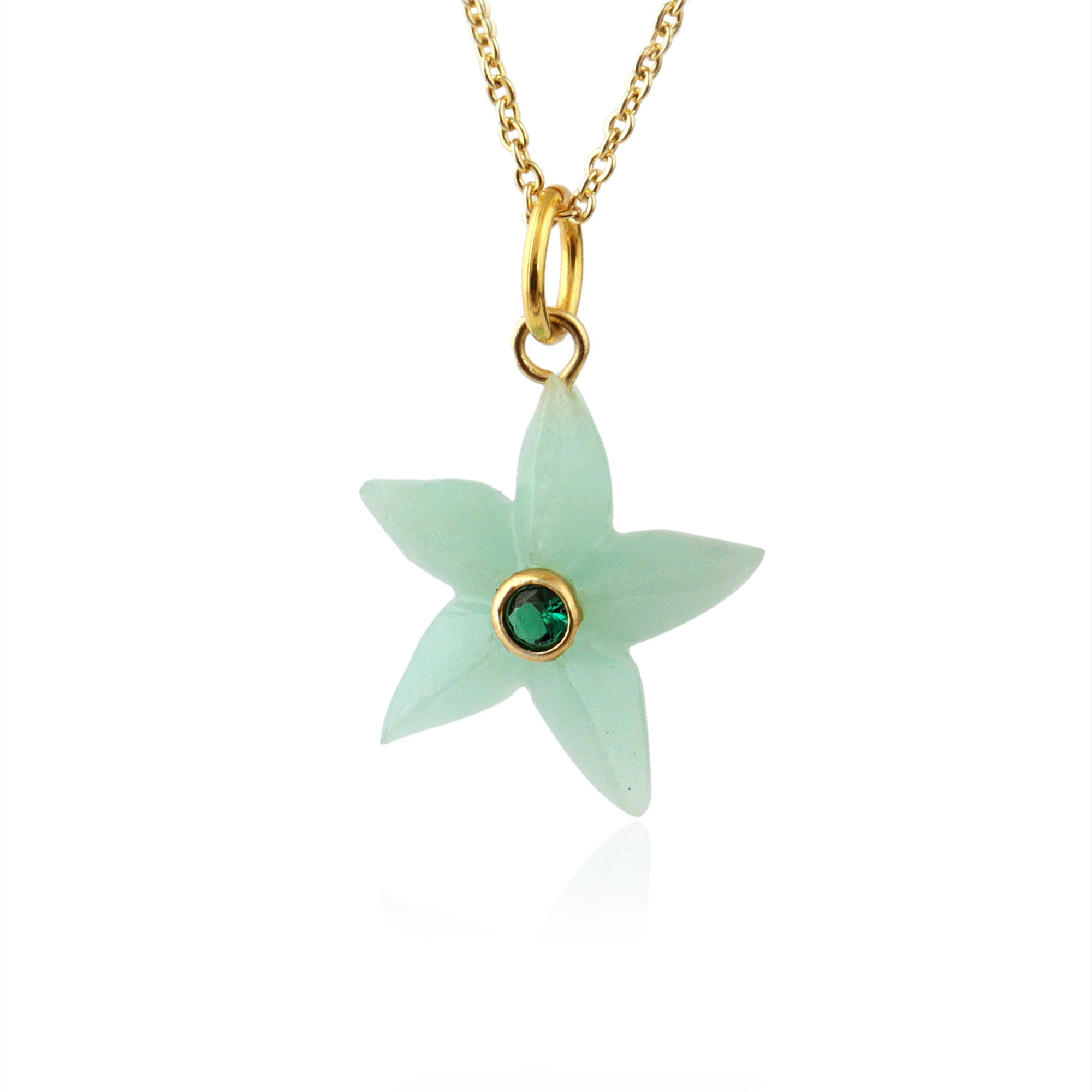 Amazonite, Emerald CZ