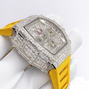 高品質Vvs Moissanite Bugetウォッチ流行のアイスアウトウォッチ格安ユニセックス用アイスアウトウォッチ - Product Image 1