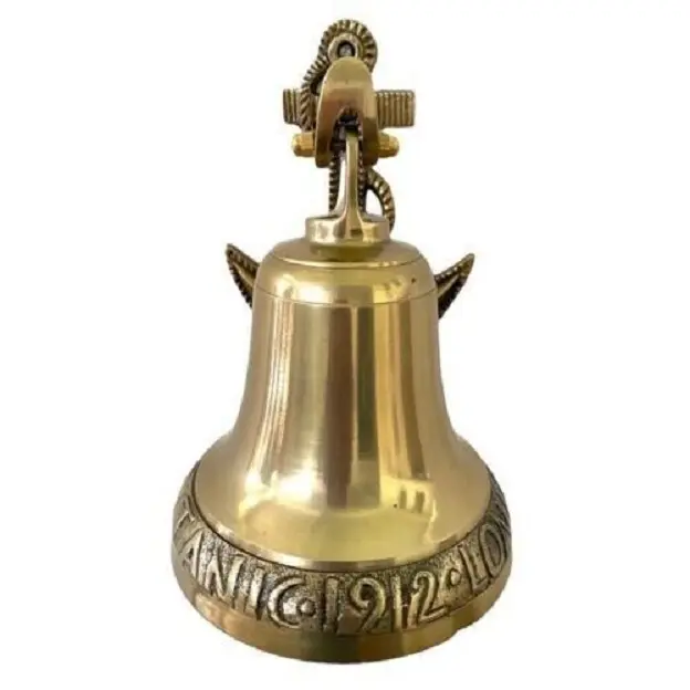 Campana de barco de ancla sólida, campana Titanic 1912, campana colgante de Londres, decoración de pared náutica