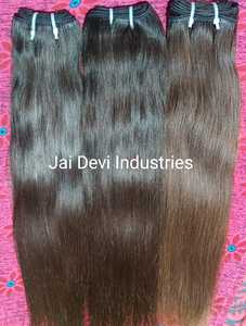 100% 处女印度人类头发延伸自然直发一供体夹式头发延伸 - Product Image 2