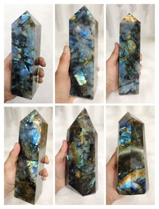 Labradorite หอคอยคริสตัลสีฟ้าฉูดฉาด,ไม้กายสิทธิ์ขนาดใหญ่สำหรับบำบัดหรือตกแต่ง - Product Image 4