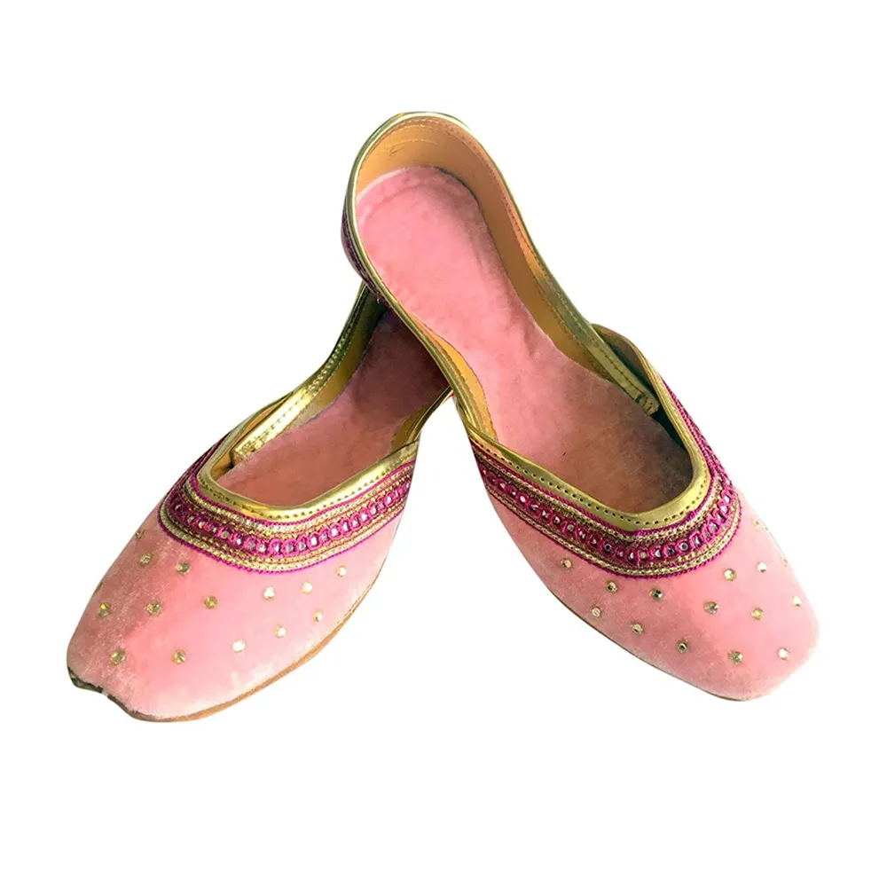 Khusa-zapatos hechos a mano punjabi jutti para mujer, color sólido, nuevo estilo, khusa, paquistaní, superventas