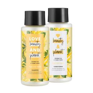 Aşk güzellik ve gezegen hindistan cevizi yağı & Ylang Ylang şampuan ve saç kremi 13.5 oz, 2 sayısı - Product Image 1