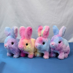Simulation Electric Rabbit <strong>Plush</strong> Colorful Rabbit Can Walk, Jump, Move <strong>Ears</strong>, Call Girl Toys Children's Day Gift - Product Image 3