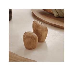 Wooden Salt and Pepper Shaker with Steel <strong>Nip</strong> New <strong>Designs</strong> for Home and Kitchen by HWC