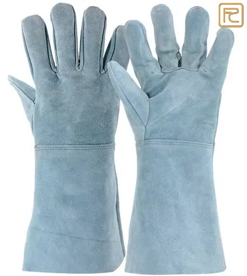 Luvas de soldagem de couro de vaca com fenda, luvas de mão para soldadores, luvas de segurança para trabalho mecânico, couro industrial, ideal para homens e trabalhadores, mais vendidas