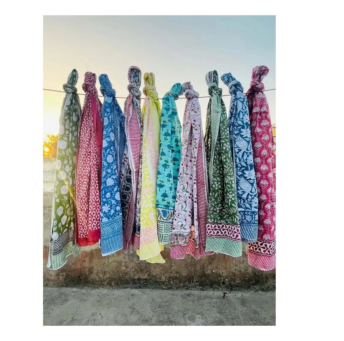 Luxury Brand Designer Sarong Good Quality Block Printed Beach Wrap Sarong Scarf Dress Cotton Swimming Wear Customizable Shawls