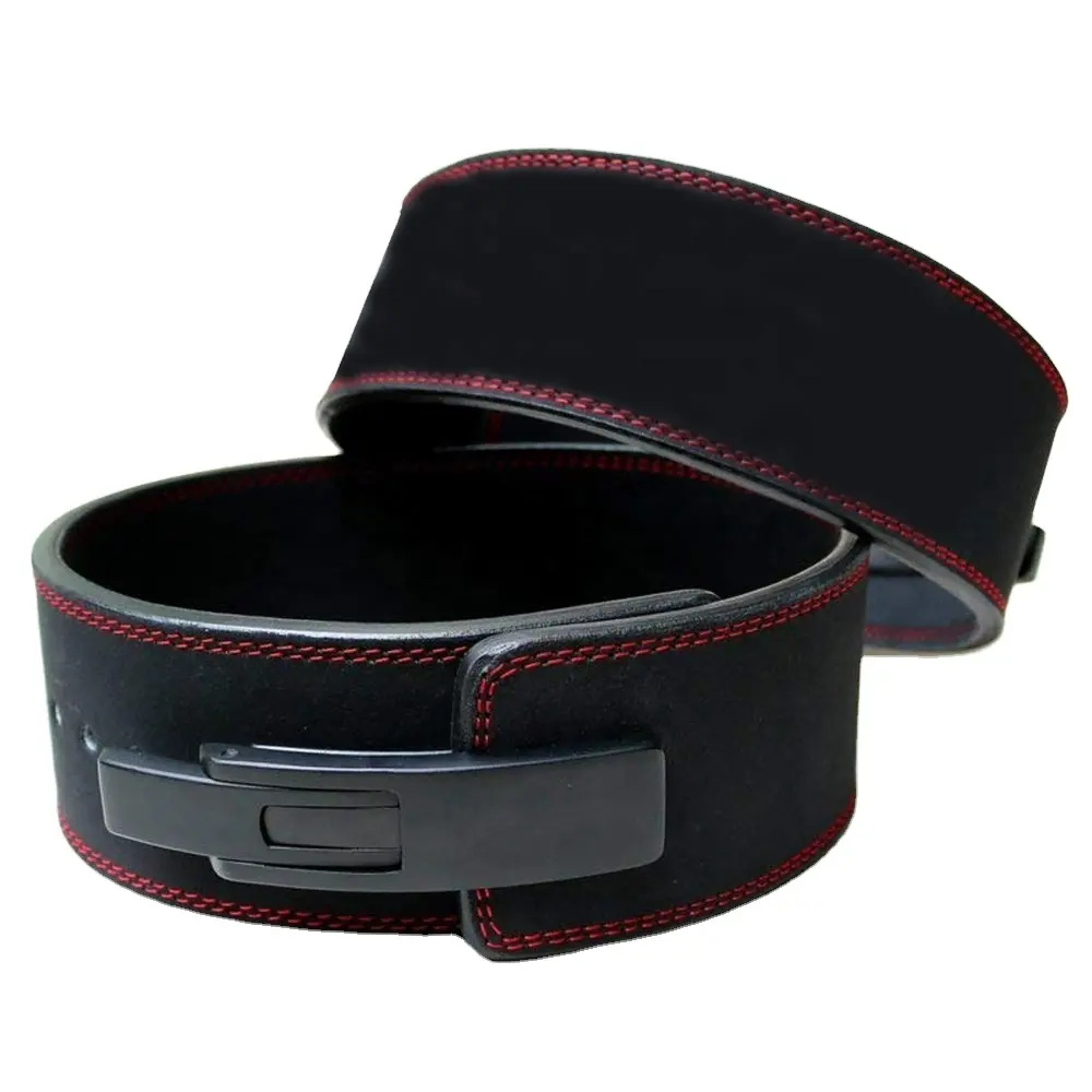 Ceinture d'haltérophilie à levier de 10mm, vente en gros, Simple, couleur noire, bon marché, conception unique OEM