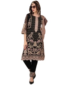 CRAFTED NEEDLE ORGANZA EMBROIDERED WITH HEAVY KHATLI WORK - Product Image 1