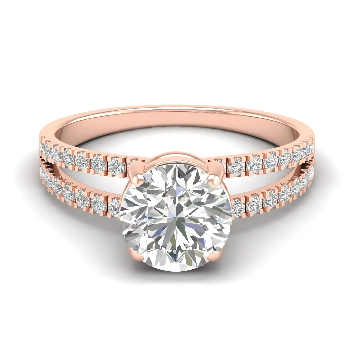 Anelli di diamanti gioielli in oro rosa 18 carati di lusso nuovo Design gioielli in oro massiccio con anello di diamanti veri per gioielli da donna