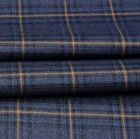 Morbido tessuto di lana personalizzato piccolo e profumato Tweed di lana classico Plaid sfondo di abbigliamento in tessuto di lana per cappotto Blazer