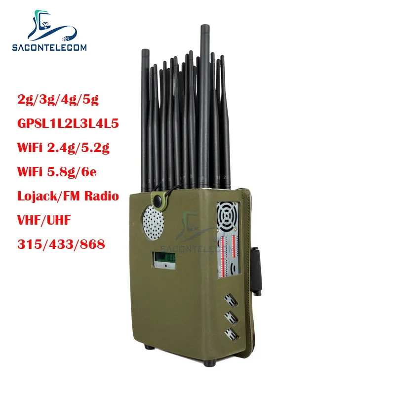 Wifi 6e Gpsl1 L2 L3 L4 L5 FM Radio VHF UHF Lojack Frequency Detector 28 Channels 27 Antennas 2g 3g 4g 5g Wifi 2.4g 5.2g 5.8g 28w