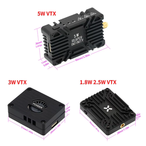 Foxeer收割者极限V2 5.8G 2.5W 3W 72CH坑FPV VTX无限5W 10W 80CH VTX4.9G-6G内置麦克风风扇，适用于FPV远程无人机 - Product Image 1