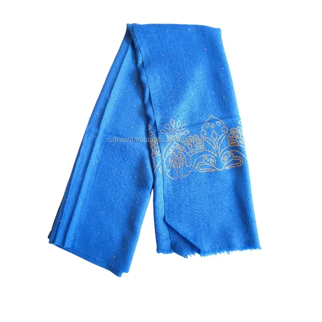 Купить Плетеный вручную Королевский синий кашмирский мягкий шарф из овечьей шерсти, палантин для женщин, шарф, оптовые цены