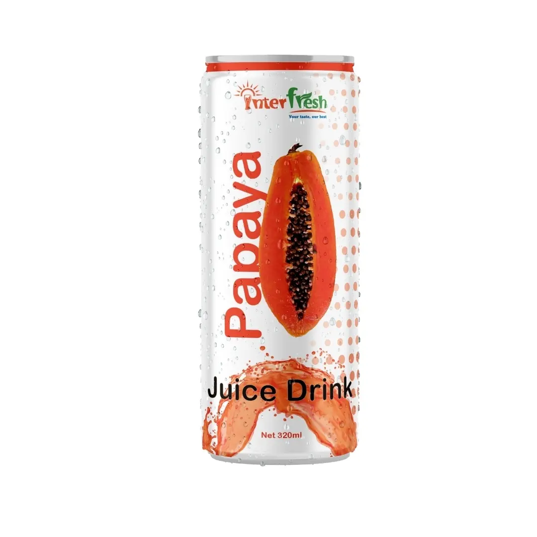 Vietnam Premium içecek ürünleri yüksek kaliteli hamuru ile Interfresh üretimi Papaya suyu içeceği